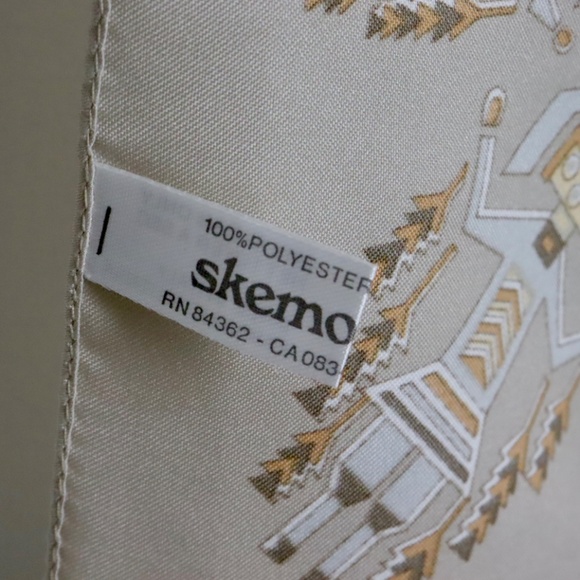 Anthony Paine Skemo Scarf Made in Italy Polyester Northwest Coast Retro - Picture 9 of 11